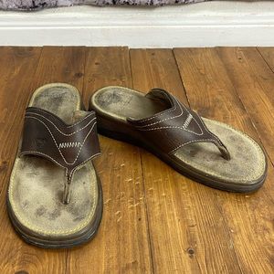 Dr Martens Mens brown leather thong sandals size 6